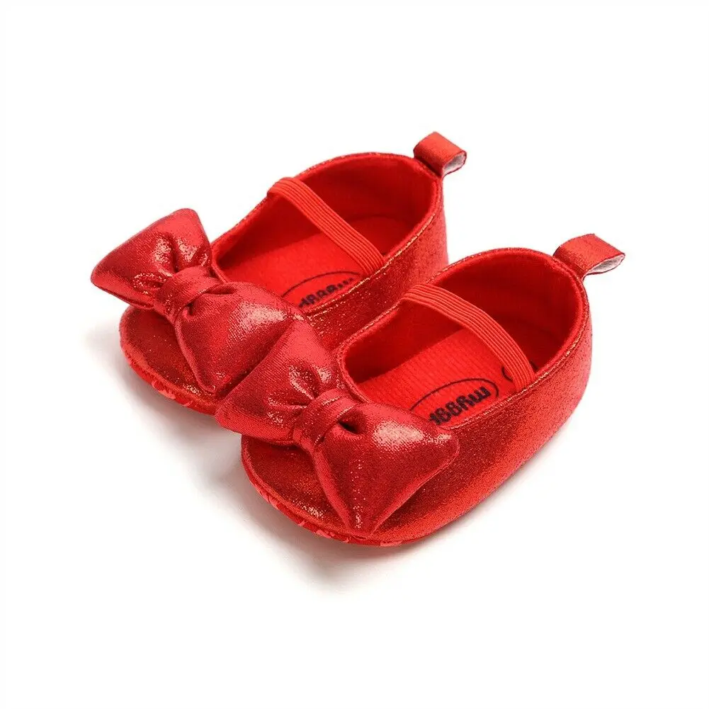 

Spring Princess Children Toddler Kids Baby Girl Butterfly Knot Wedding Party Red Casual Shoes 2019