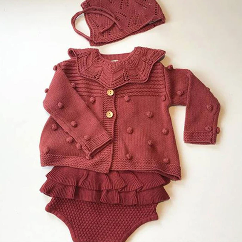 

Spring coat baby girls cotton knitting long sleeve cardigans toddler baby jackets children sweaters 0-24m