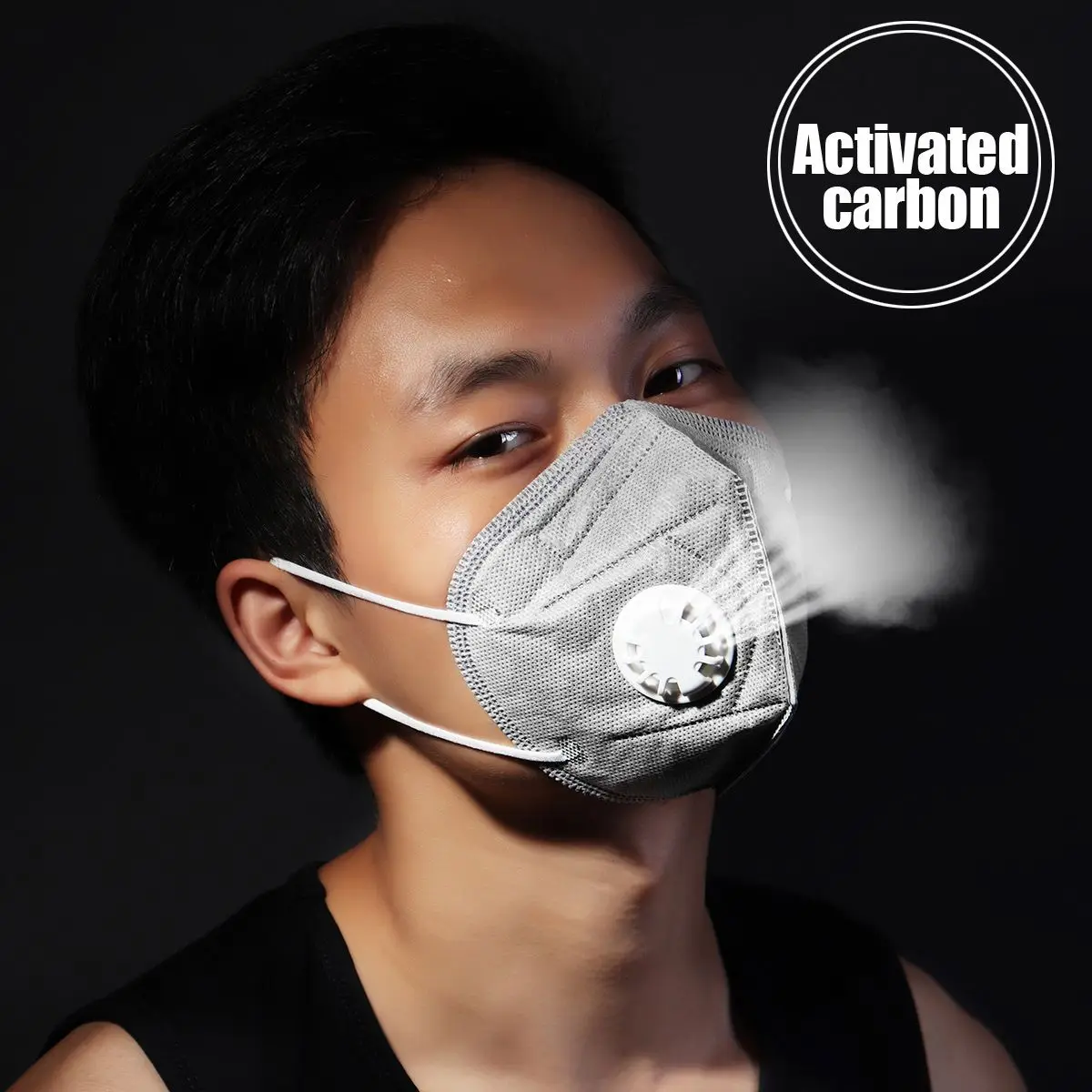 

Activated Carbon Breathing Valve Mask Dustproof Anti-PM2.5 Anti-fog Dustproof Anti-bacteria Face Mask Respirator