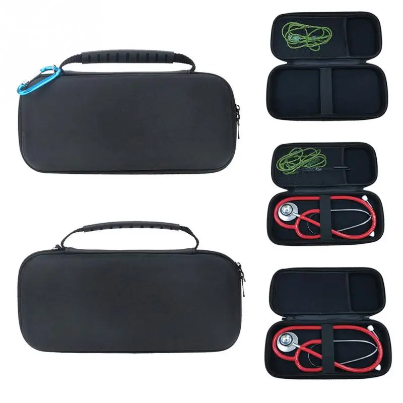 

New Black EVA Case Stethoscope Storage Box With Mesh Pocket For 3M Littman/Vive Precision Stethoscope
