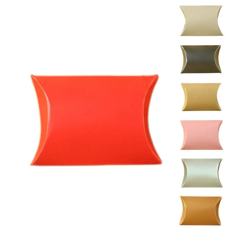 10 шт./компл. европейские одноцветные подарочные коробки в форме подушки