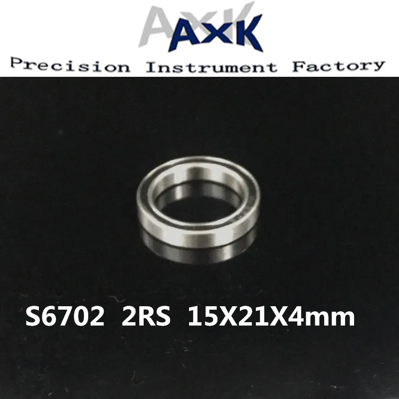 

2019 Hot Sale New Axk Free Shipping S61702 2rs Cb / S6702 Abec7 15x21x4mm Stainless Steel Hybrid Ceramic Ball Bearing 1pc