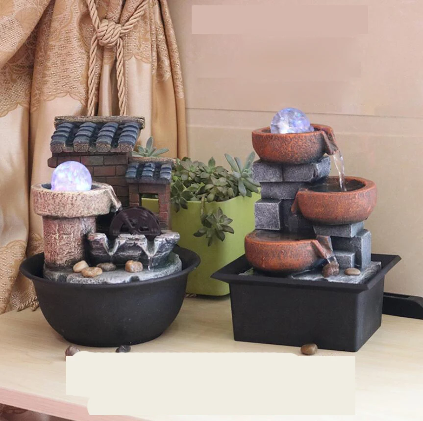 

fountain water features feng shui wheel desktop decoration home decor Household water fountain gift