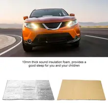 Звукоизоляция 24*40 дюймов 10 мм автомобиля звукоизоляция пены мертвящей автомобиля теплоизоляция коврик водостойкие автомобильные инструменты