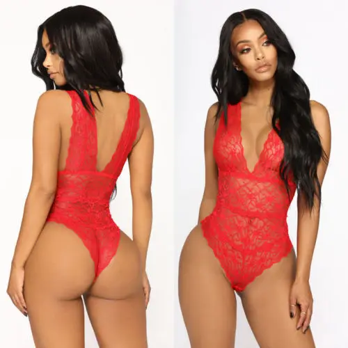 HIRIGIN Women Sexy Lingerie Lace Bodysuit Underwear Sleepwear Set Lady Night Hot Sleepwear