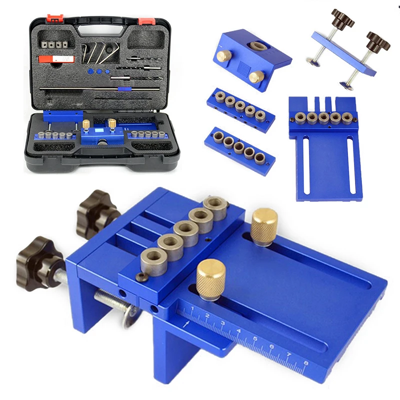

1Set 6/8/10/15mm Dowelling Starfall Self Centering Dowel Jig Joinery Punch Drilling for Corner T-butt Edge-to edge Connections