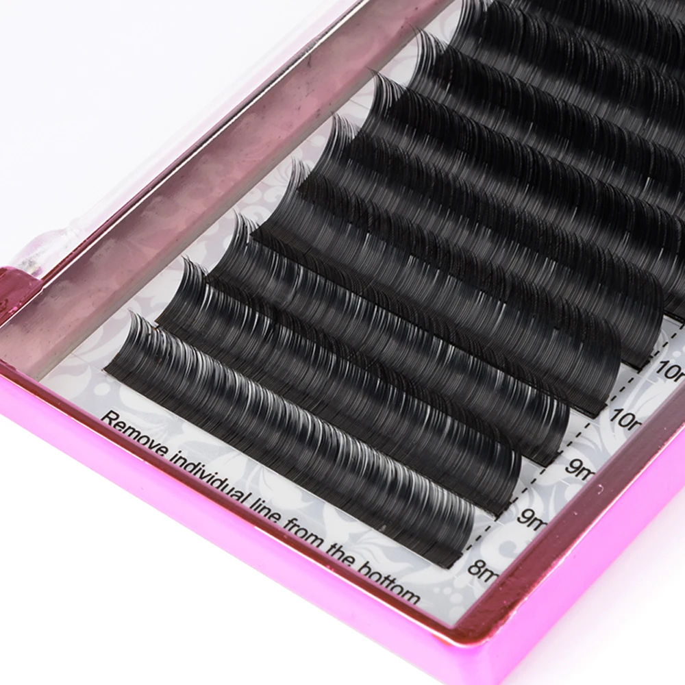 GLAMLASH Микс Длина эллипса плоские разделенные кончики наращивание ресниц натуральные мягкие ресницы индивидуальные норковые накладные ресницы наращивание