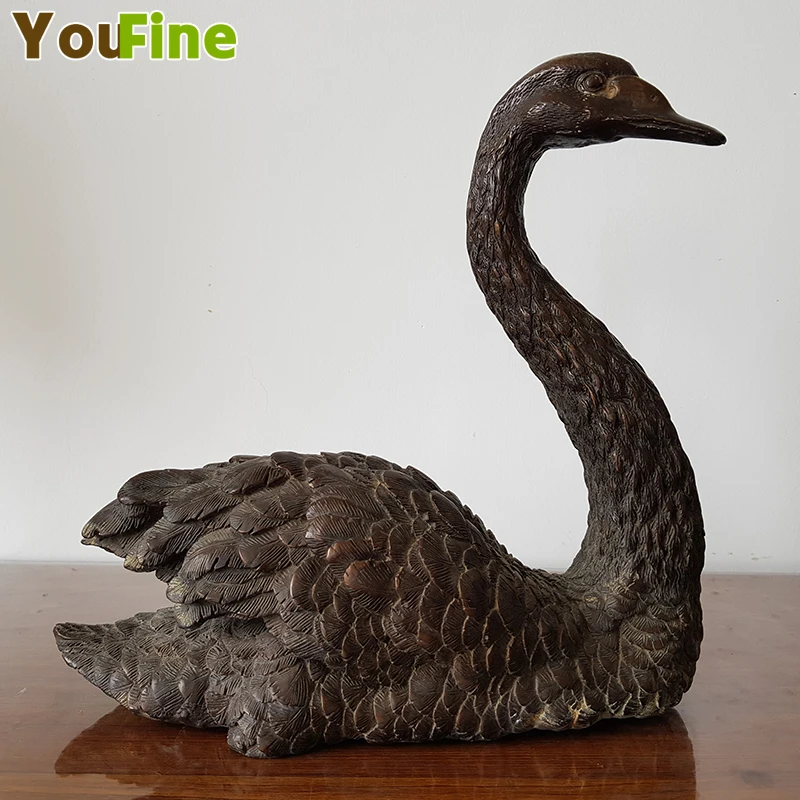 

Pure copper bronze swan deer bear home garden sculpture indoor home decoration ornaments