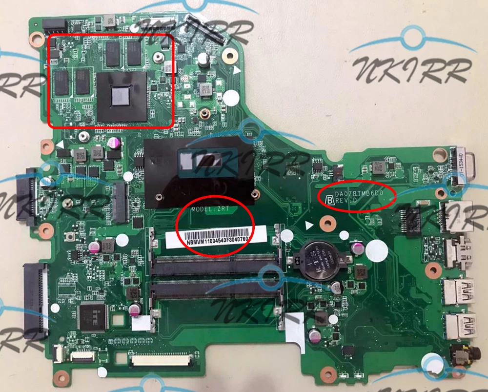 DA0ZRTMB6D0 ZRT NBMVM11006 NB.MVM11.006 I5 4210U GT920M 2 Гб DDR3 материнская плата для ноутбука Acer Aspire E5 573 573T