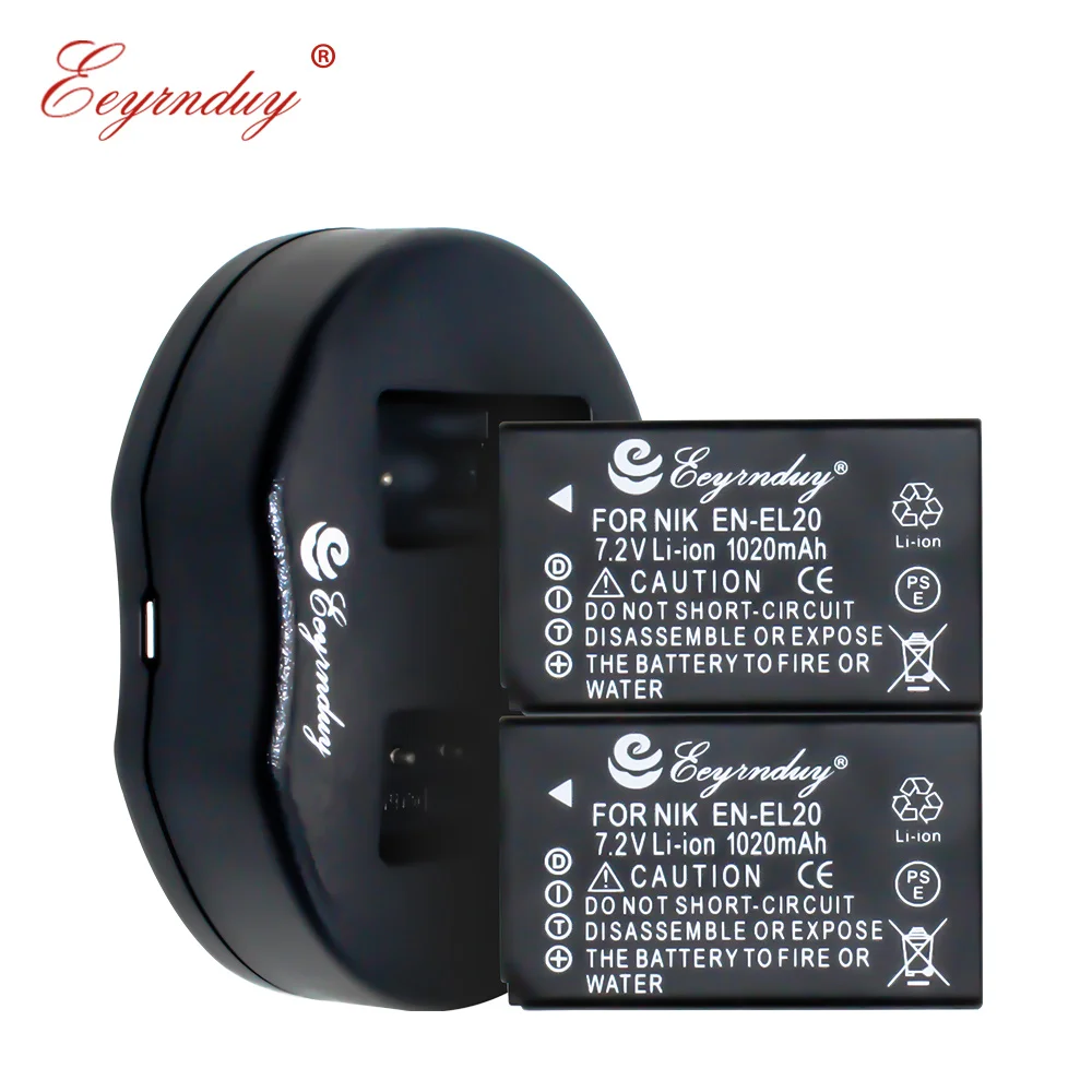 

2-Pack Rechargeable Battery EN-EL20 and USB Charger for Nikon 1 J1 J2 Digital Camera