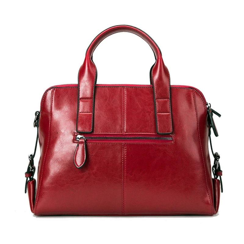  Genuine Leather Women Totes Luxury Handbags Double Zipper Design Ladies Shoulder Bags Designer Real - 33001292093