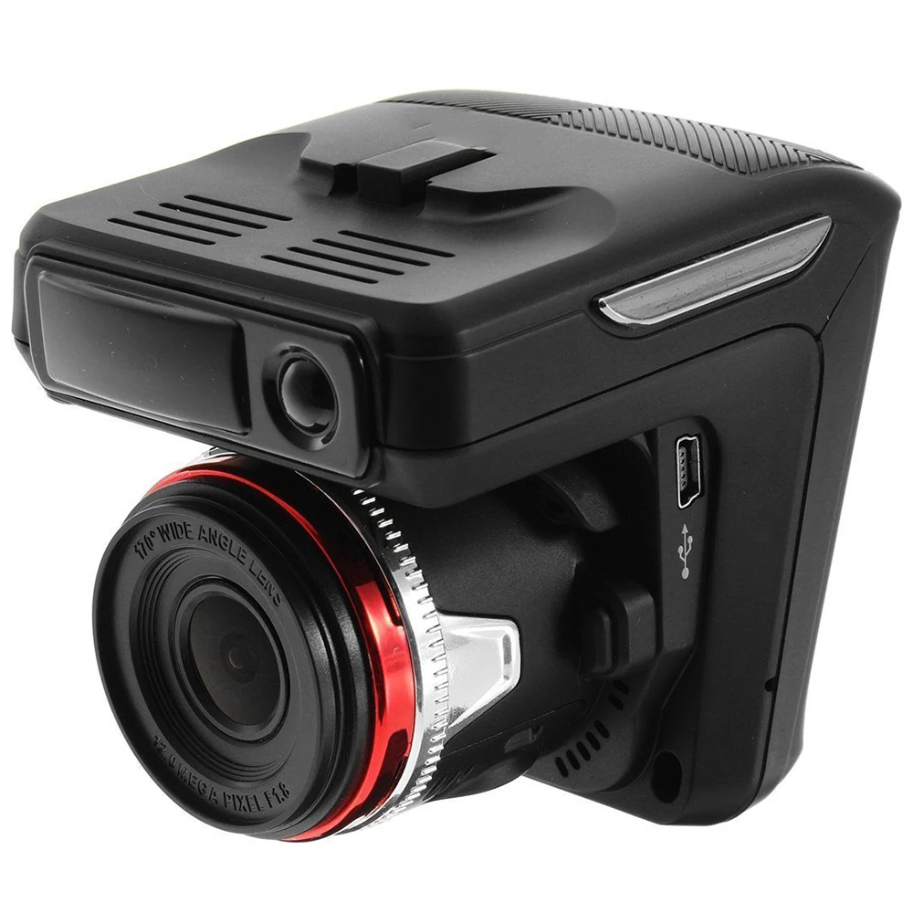 

2in1 HD 1080P Car DVR Detector Camera Video Recorder Dash Cam Radar Laser Speed Night vision lens Natural Black