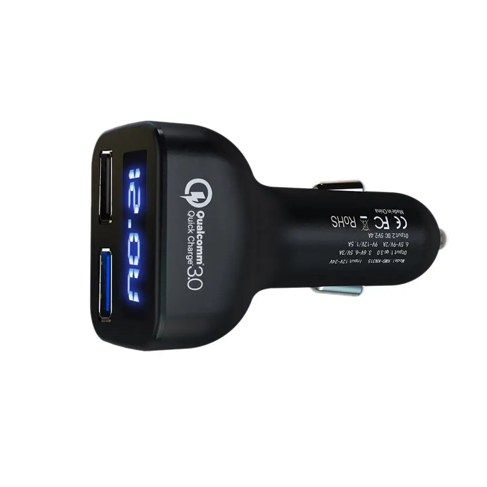 

Universal LED Display Dual USB Port Socket Car Charger Adapter for Phone Tablet Charger