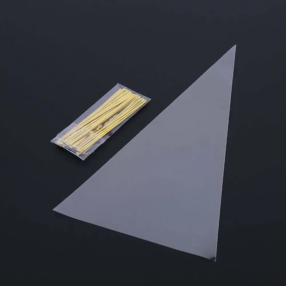 100 Pcs Cellophane Bags Transpa Triangle Opp Plastic Treat Food Packaging Candy With Twist Ties For Fruit 100 Pcs Cellophane Bags Transpa Triangle Opp Plastic Treat Food Packaging Candy With Twist Ties For Fruit