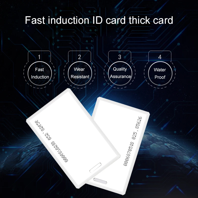 

Eseye 1.8mm EM4100 Tk4100 125khz Access Control Card RFID Cards Smart Card Tag Sticker Key Fob Token Ring Proximity Chip