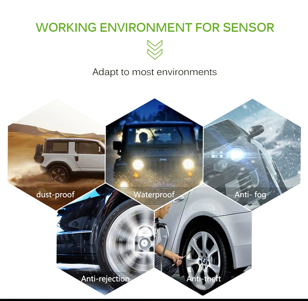 Умный автомобиль TPMS система контроля давления в шинах солнечной энергии зарядки