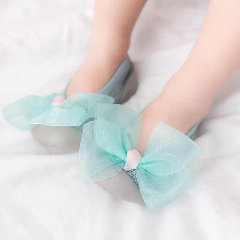 Милые детские короткие носки новорожденного малыша, мягкие хлопковые кружевные нескользящие носки-тапочки для ребенка, обувь для ухода за ребенком, детские домашние носки