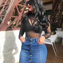 Летняя новая модель женская Повседневная ковбойская короткая юбка на одной пуговице