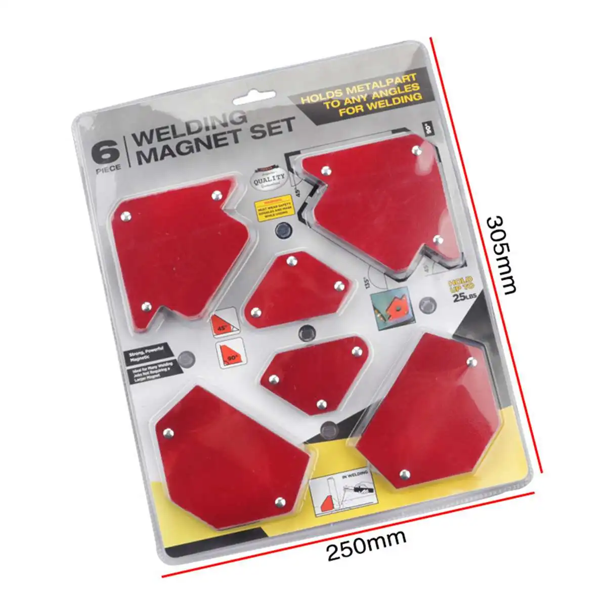Billige 6 stücke Multi winkel Magnet Schweißen Halter Pfeil Magnetische Klemme für Schweiß Magnet 2x9lbs 2x 25lbs 2x 25lbs Mig werkzeuge