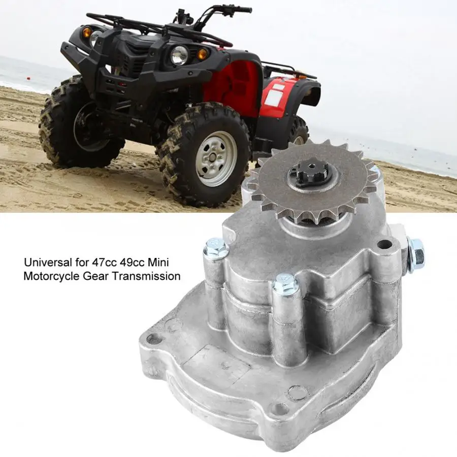 

Gear Reduction Transmission Box for 2-STROKE Mini ATV 20T 43-49cc Engine Universal for 47cc 49cc Mini Gear Transmission