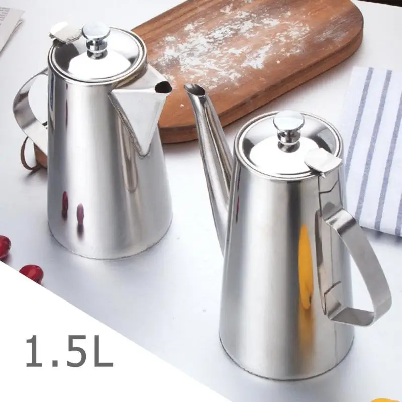 1.5L чайник из нержавеющей стали ручной чайник кувшин для воды высокой емкости чайник для холодной воды домашняя кухня для питья