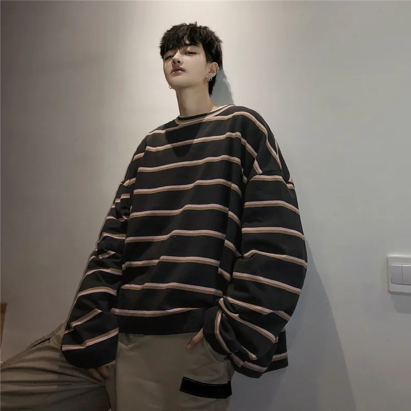 Autumn New Hoodies Men Fashion Contrast Color Striped Casual Sweatshirt Man Streetwear Hip Hop Loose Long Sleeve Pullover Male Autumn New Hoodies Men Fashion Contrast Color Striped Casual Sweatshirt Man Streetwear Hip Hop Loose Long Sleeve Pullover Male