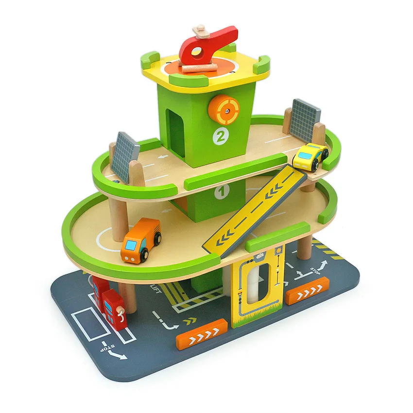 

New model multilayer parking lot suit Wood child simulation toy gift suitable for boy and girl