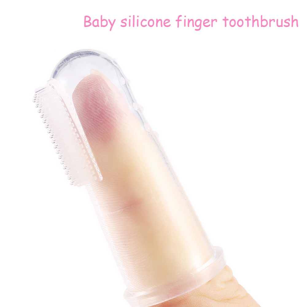 

1pcs Fashion Baby Items Children Teeth Clear Massage Soft Silicone Baby Finger Toothbrush Soft Safe Kids Gum Brush