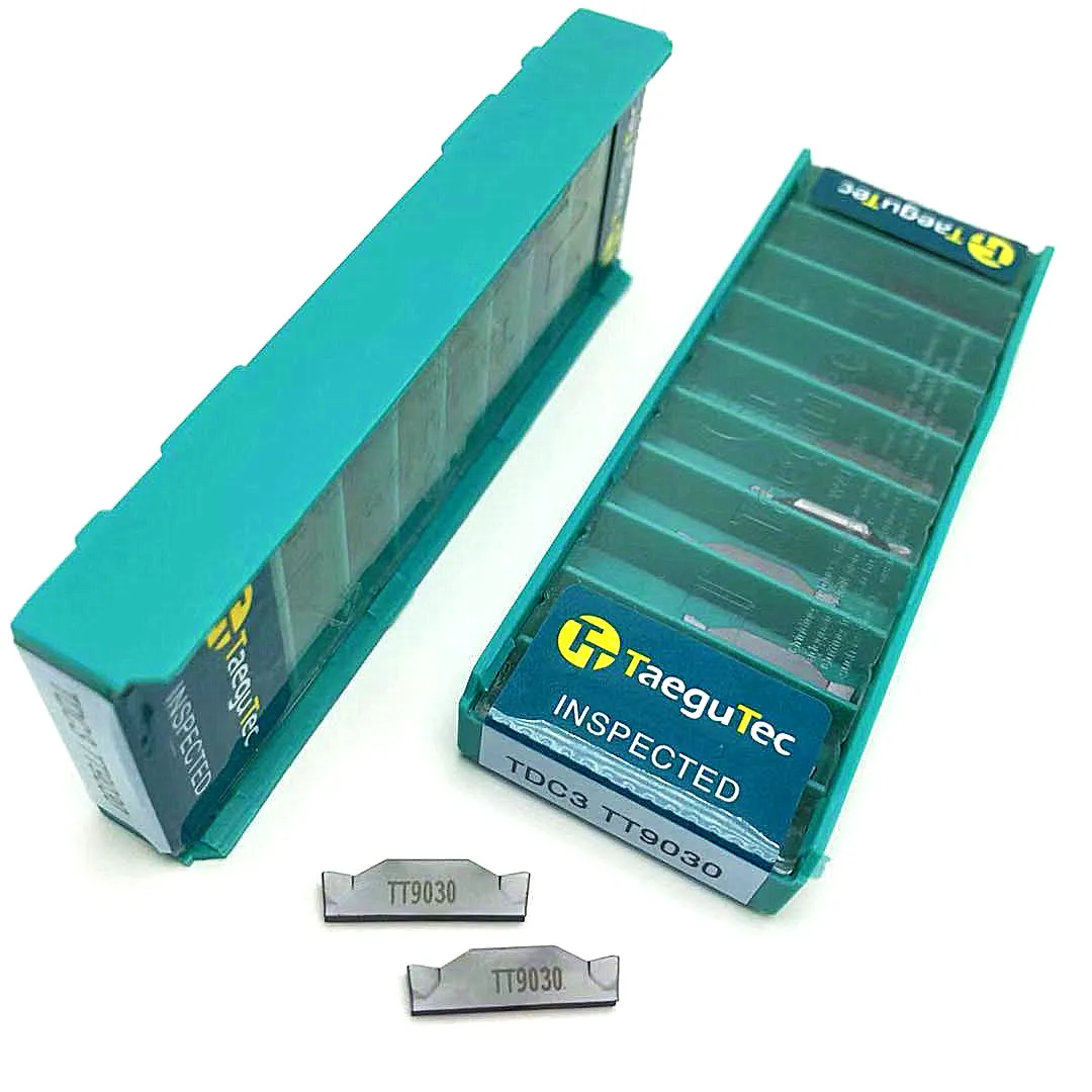 

Carbide insert grooving tool TDC3 TT9030 taegutec TDC turning tool carbide cutting blade slotting CNC tool