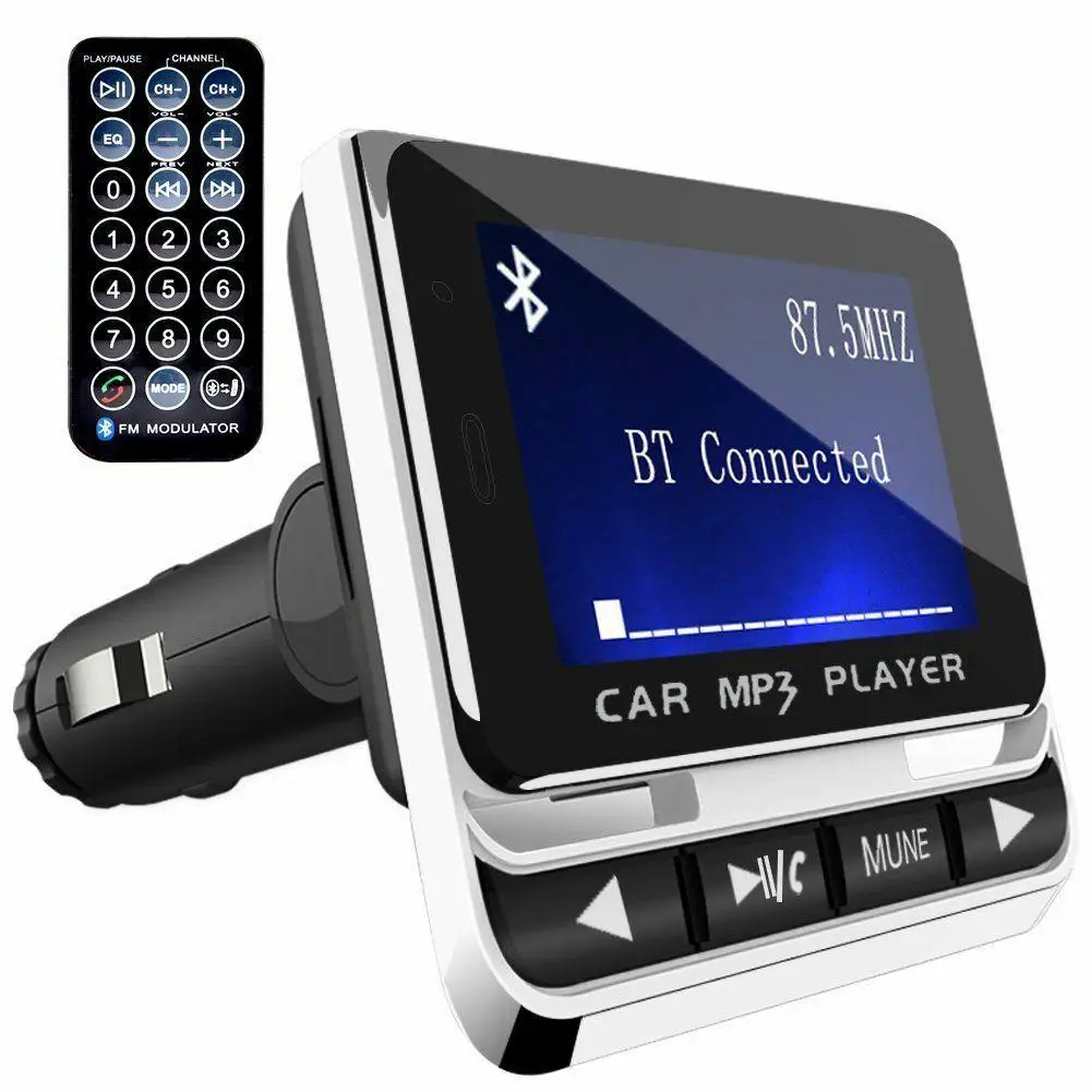 

Intelligent Fast Charging LCD Bluetooth Universal Call Handfree Remote Control Audio Car Kit Radio MP3 Player FM Transmitter r15