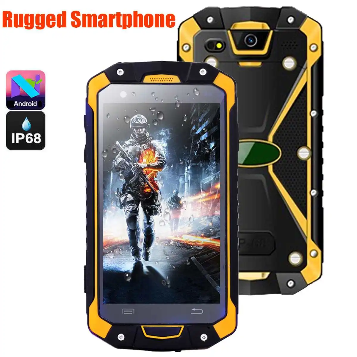 

4.5" Rugged IP68 Waterproof Mobile Phone 8GB+32GB Walkie Talkie 3800mAh Tri-proof NFC Smartphone Walkie Talkie Parts