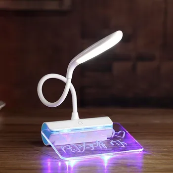 

Novel Message Board Desk Lamp DIY LED Night Light USB Charging Read Lamp Folding Fluorescent Plate Atmosphere Lamp Lovely Gift