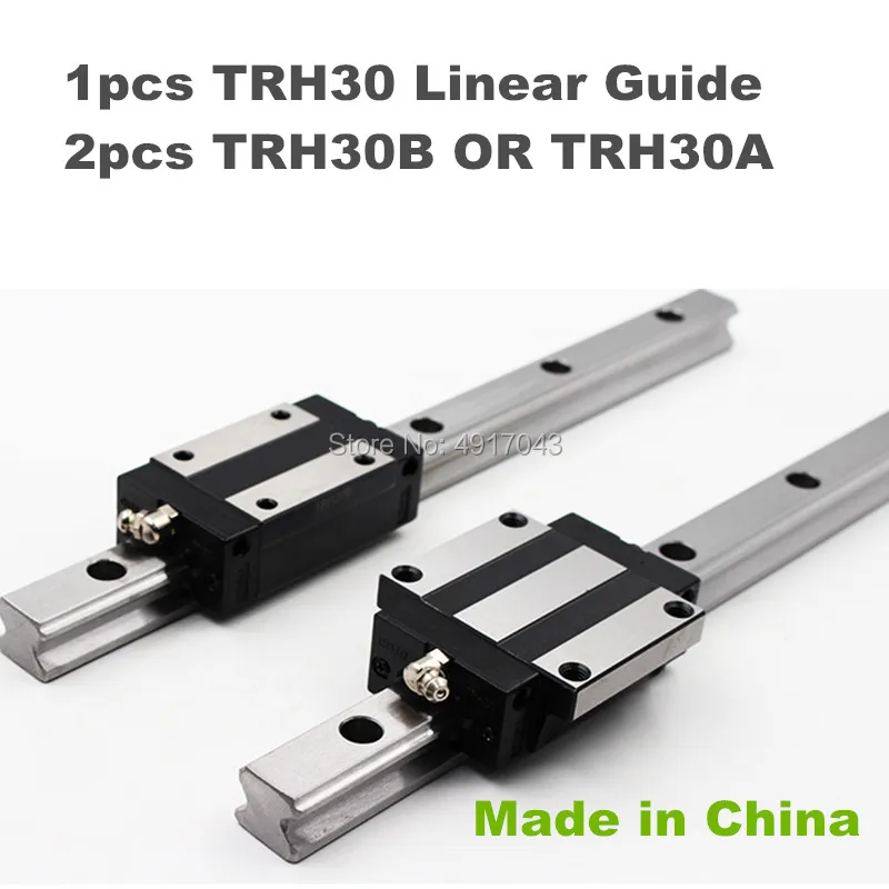 

Precision rail 1PC TRH30 Linear guide + 2PCS TRH30B Block or TRH30A Flange Block L 650-1000 mm for CNC parts