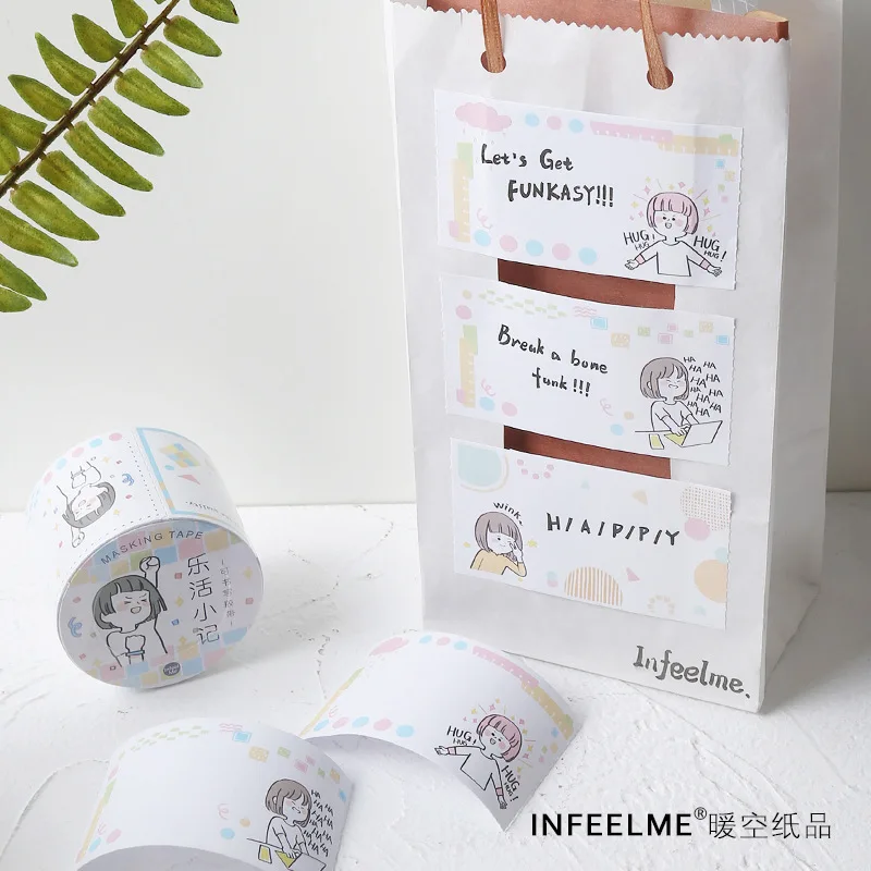 

5M-40MM LOHAS Can Writing washi Tape Sticker note Decoration DIY Notebook school supplies papeleria