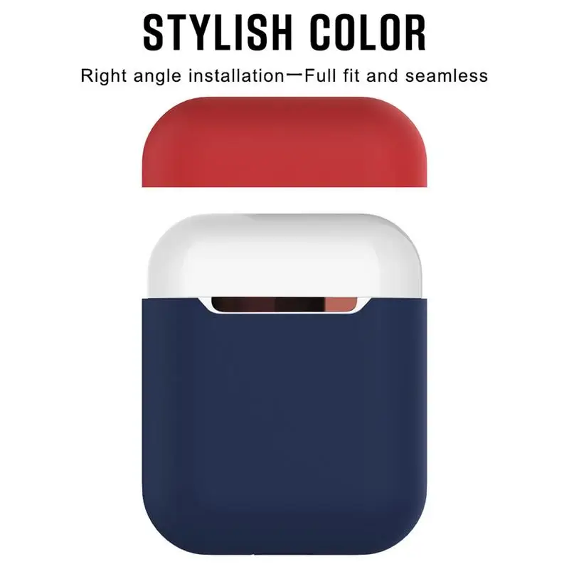 

Headset Cover For Apple AirPods2 Wireless Bluetooth Earphone Shockproof Scratchproof Storage Box Silicone Protective Case