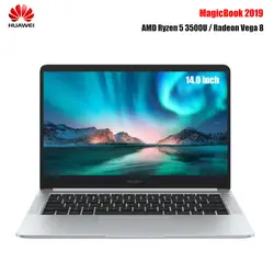 Оригинальный ноутбук huawei Honor MagicBook 14 дюймов Windows 10 AMD Ryzen 5 3500U 8 Гб 256 ГБ Накопитель SSD с протоколом NVME Radeon Vega 8 ноутбук ПК