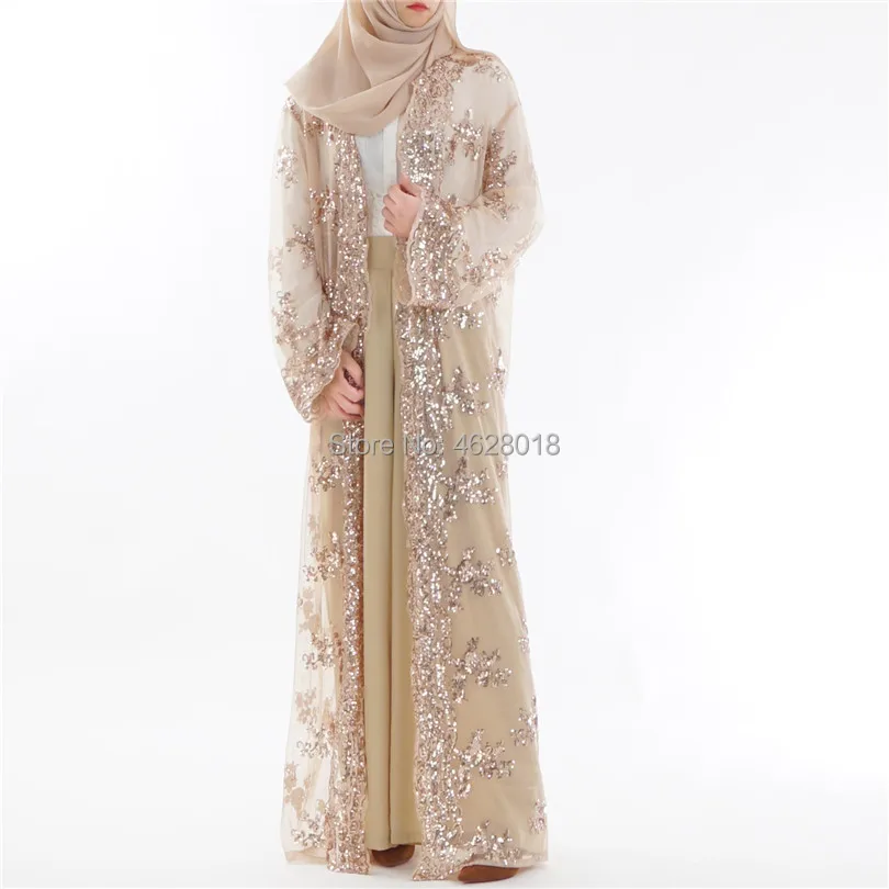 

Luxury high class sequins Dubai Muslim women abayas no hijab no inside dress