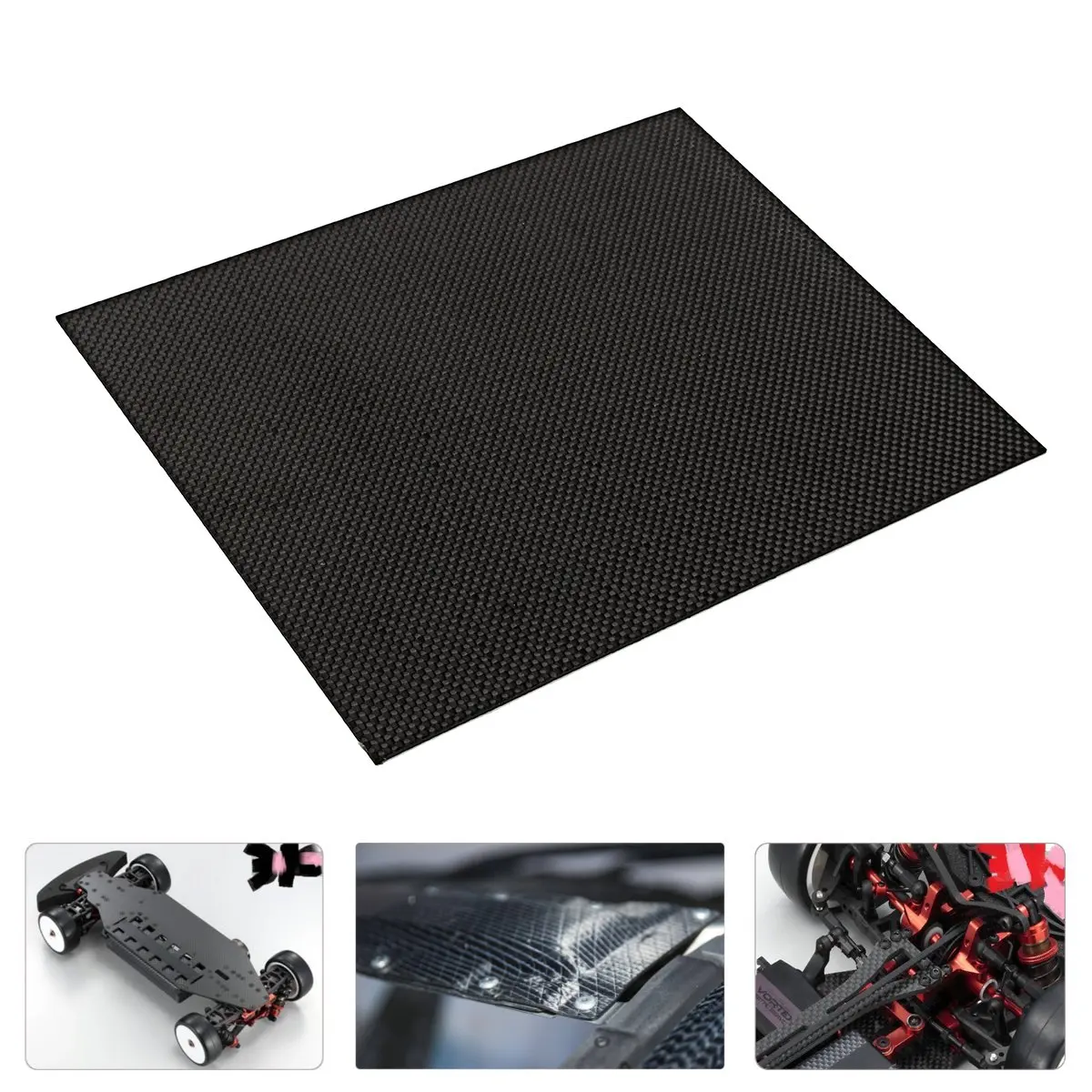 

25x20cm 0.5mm/ 1mm/ 1.5mm/2mm Carbon Fiber Plate Panel Sheet Tabby Matt Surface Board RC Toys Accessories Black Plain Weave