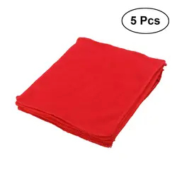 5 шт. полотенца для чистки автомобилей из микрофибры Авто мочалка быстросохнущая ткань Valeting полировальная тряпка 25x25 см (случайный цвет)