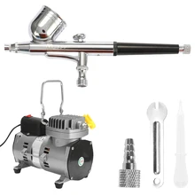 Аэрограф Двойного действия, пистолет-распылитель, воздушный компрессор, комплект для художественной живописи, тату, маникюра, рукоделия, аэрозольная модель, Аэрограф, набор инструментов для ногтей