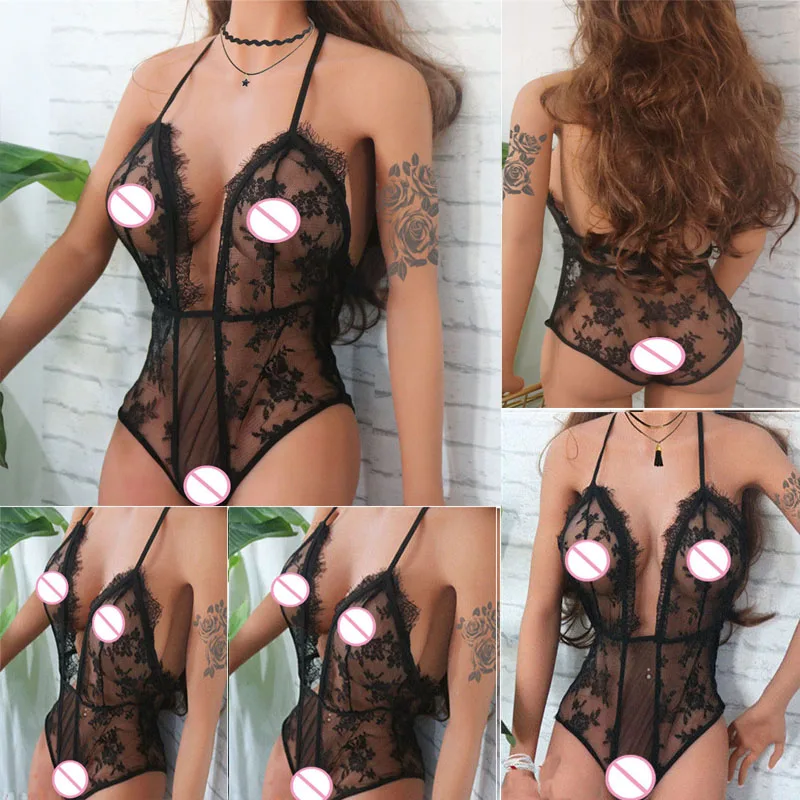 Sexy Lingerie Hot Black Lace Spliced Erotic Lingerie Costumes Temptation underwear Transparent Sleepwear 2018 New Sexi Mujer Sexy Lingerie Hot Black Lace Spliced Erotic Lingerie Costumes Temptation underwear Transparent Sleepwear 2018 New Sexi Mujer