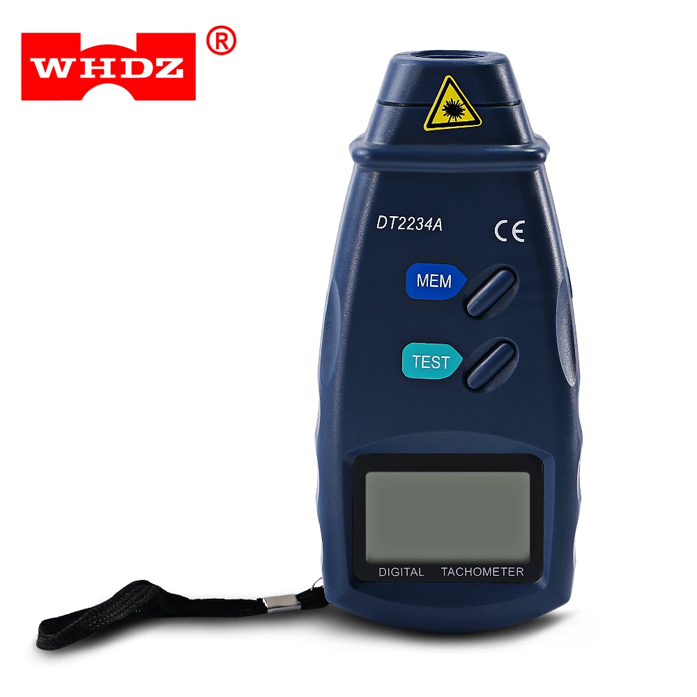 WHDZ DT2234A Цифровой тахометр Бесконтактный лазерный измеритель 99999 об./мин../точность