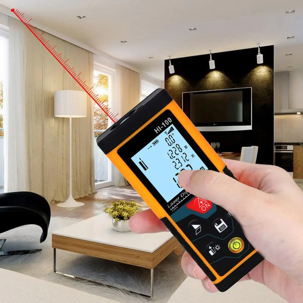 

Laser Distance Meter 40M 60M 80M Handheld Infrared Range Finder High Precision Electronic Level Ruler