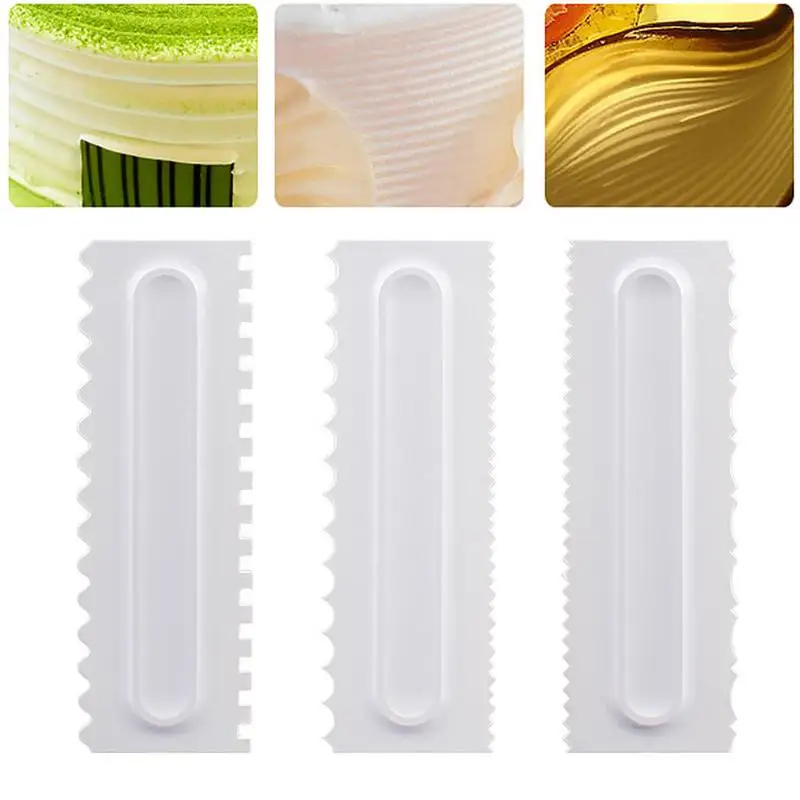 

Cake Decorating Comb Icing Smoother Fondant Cake Scraper Pastry Baking Tools