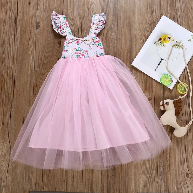 Baby Girls Floral Tutu Dress Party Wedding Dresses Princess Tulle Long Maxi Dress Summer Children Baby Girl Clothing Baby Girls Floral Tutu Dress Party Wedding Dresses Princess Tulle Long Maxi Dress Summer Children Baby Girl Clothing