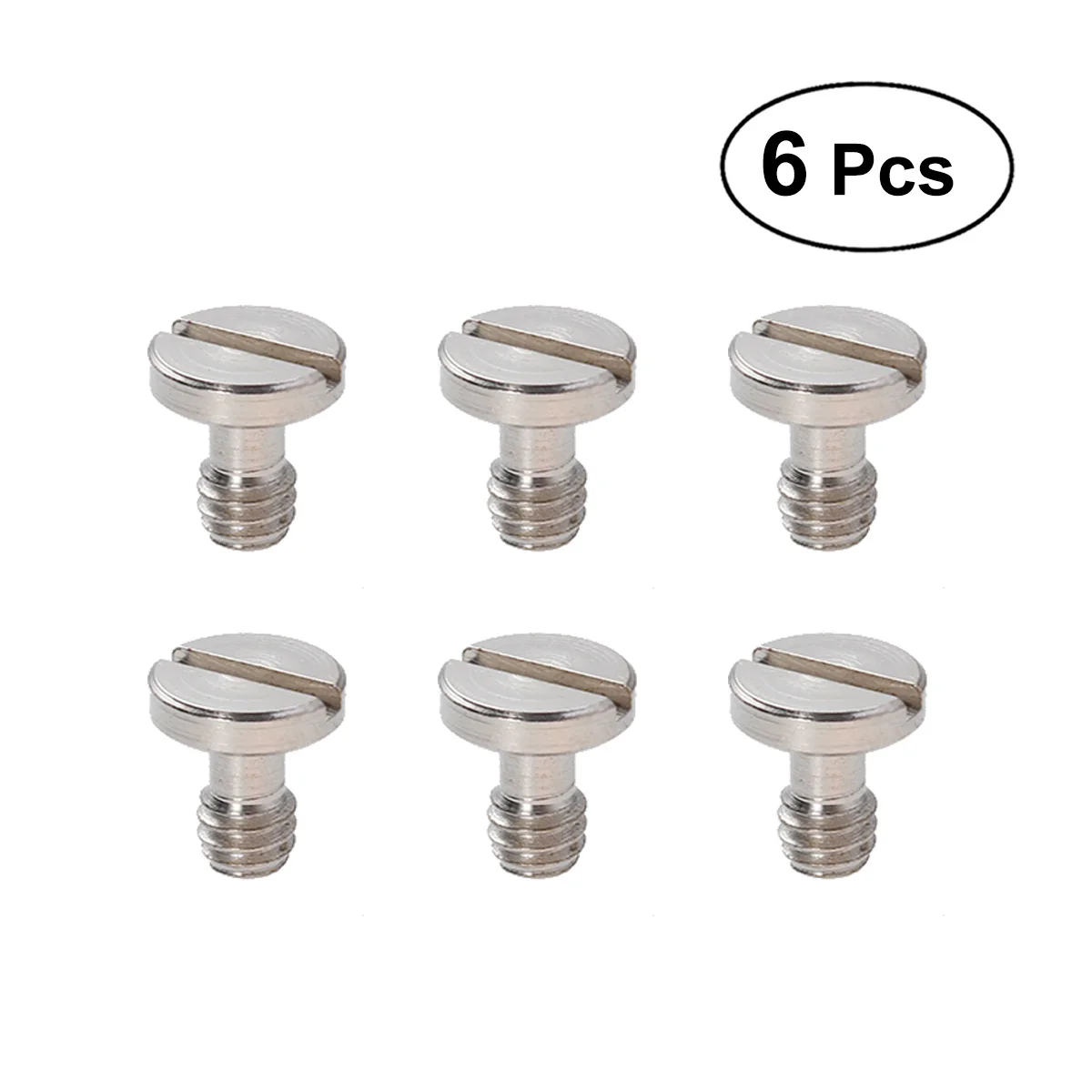 

6Pcs Portable Metal Stainless Steel Universal 1/4 Screws Without Handle For Quick Release Monopod Plate Camera Tripod