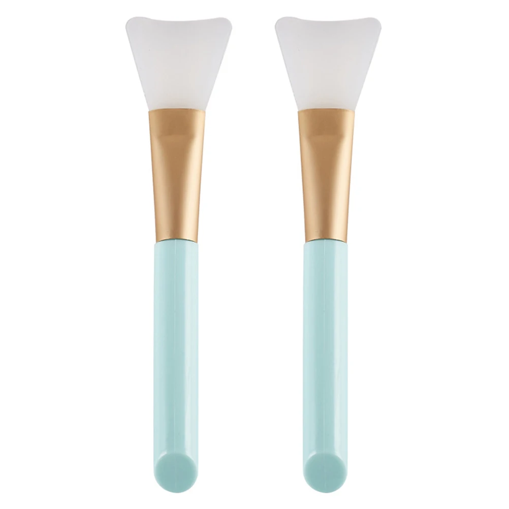 

2pcs Silicone Face Mask Brush Mask Beauty Tool Soft Silicone Facial Mud Mask Applicator Brush Hairless Makeup Cosmetic Brush
