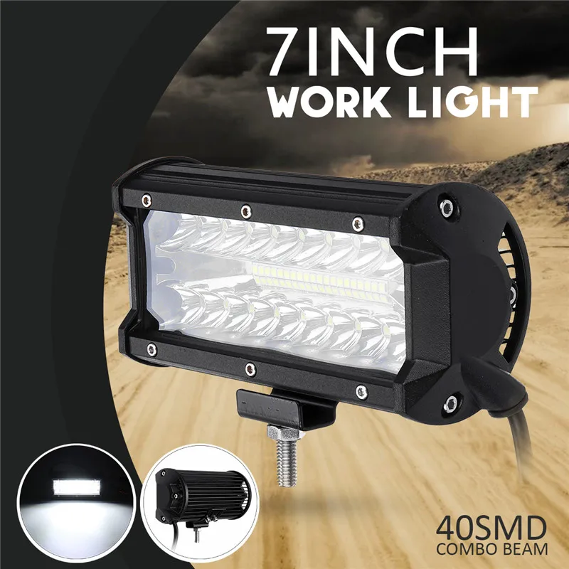 

7 Inch 500W Combo Led Light Bars Spot Flood Beam for Work Driving Offroad Boat Car Tractor Truck 4x4 SUV ATV 12V 24V