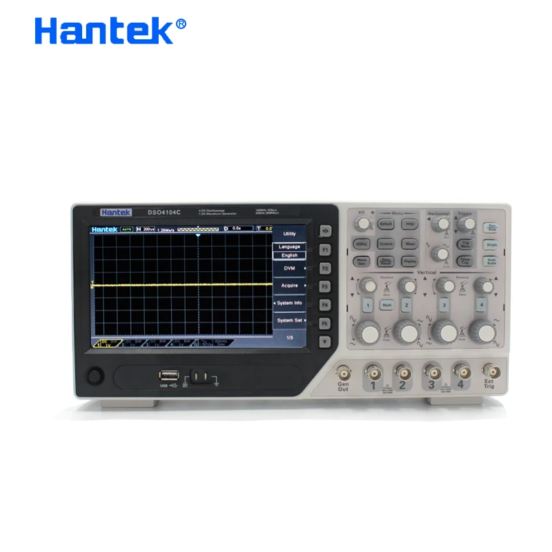 Hantek DSO4104C цифровой осциллограф 4 канала 100 МГц пропускной способности ПК Osciloscopio