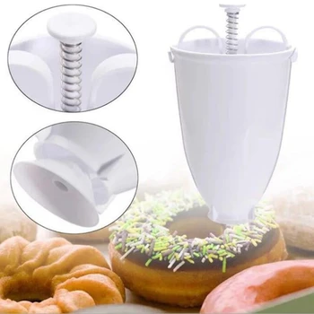 

DIY Doughnut Donut Dough Maker Machine Manual Dispenser Kitchen Utensil Tool